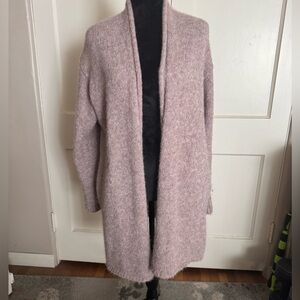 Nation Ltd Alpaca Cardigan Drop Shoulder Longer Length  Wool Size S Long Sleeves
